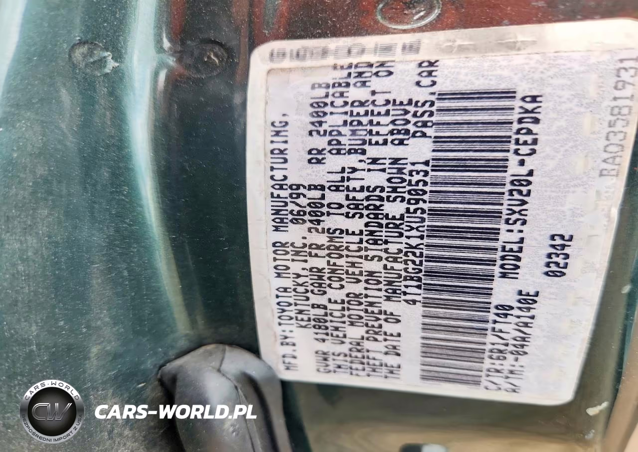 1999 Toyota Camry Ce VIN:4T1BG22K1XU590531 - 12