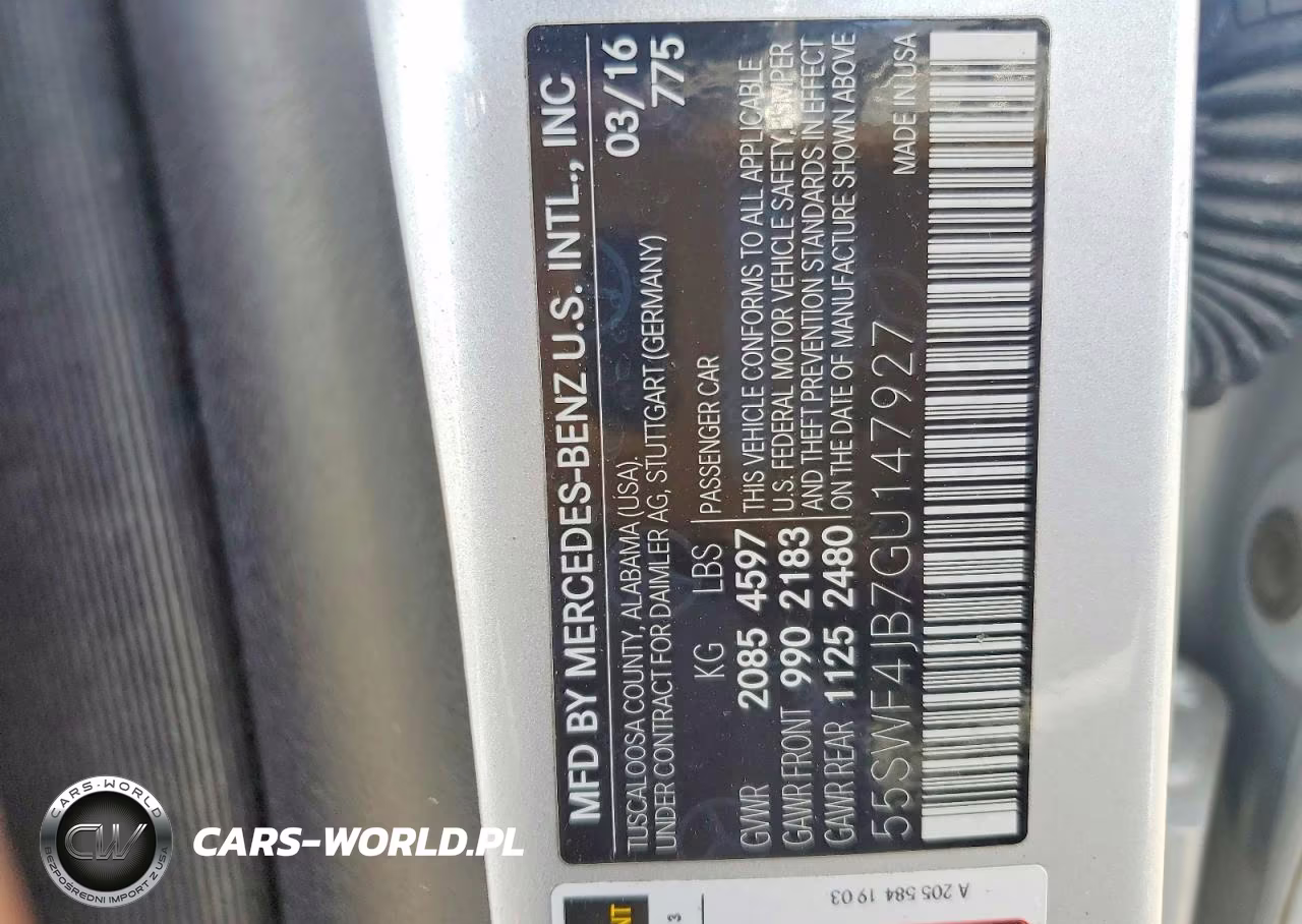 2016 Mercedes-Benz C 300 VIN:55SWF4JB7GU147927 - 12