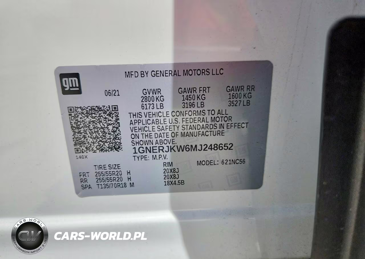 2021 Chevrolet Traverse Rs VIN:1GNERJKW6MJ248652 - 12