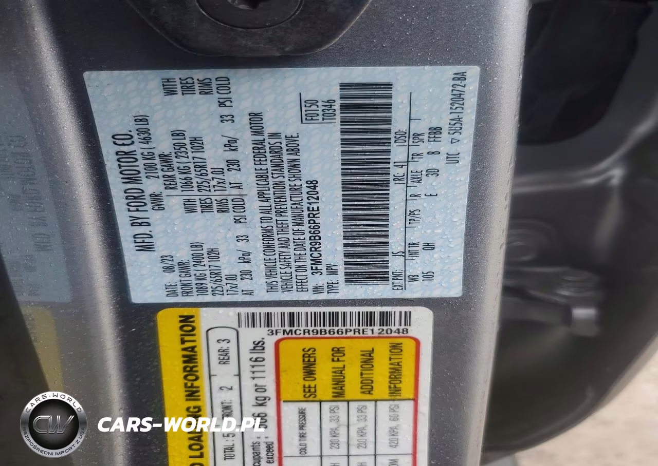 2023 Ford Bronco Sport Big Bend VIN:3FMCR9B66PRE12048 - 12