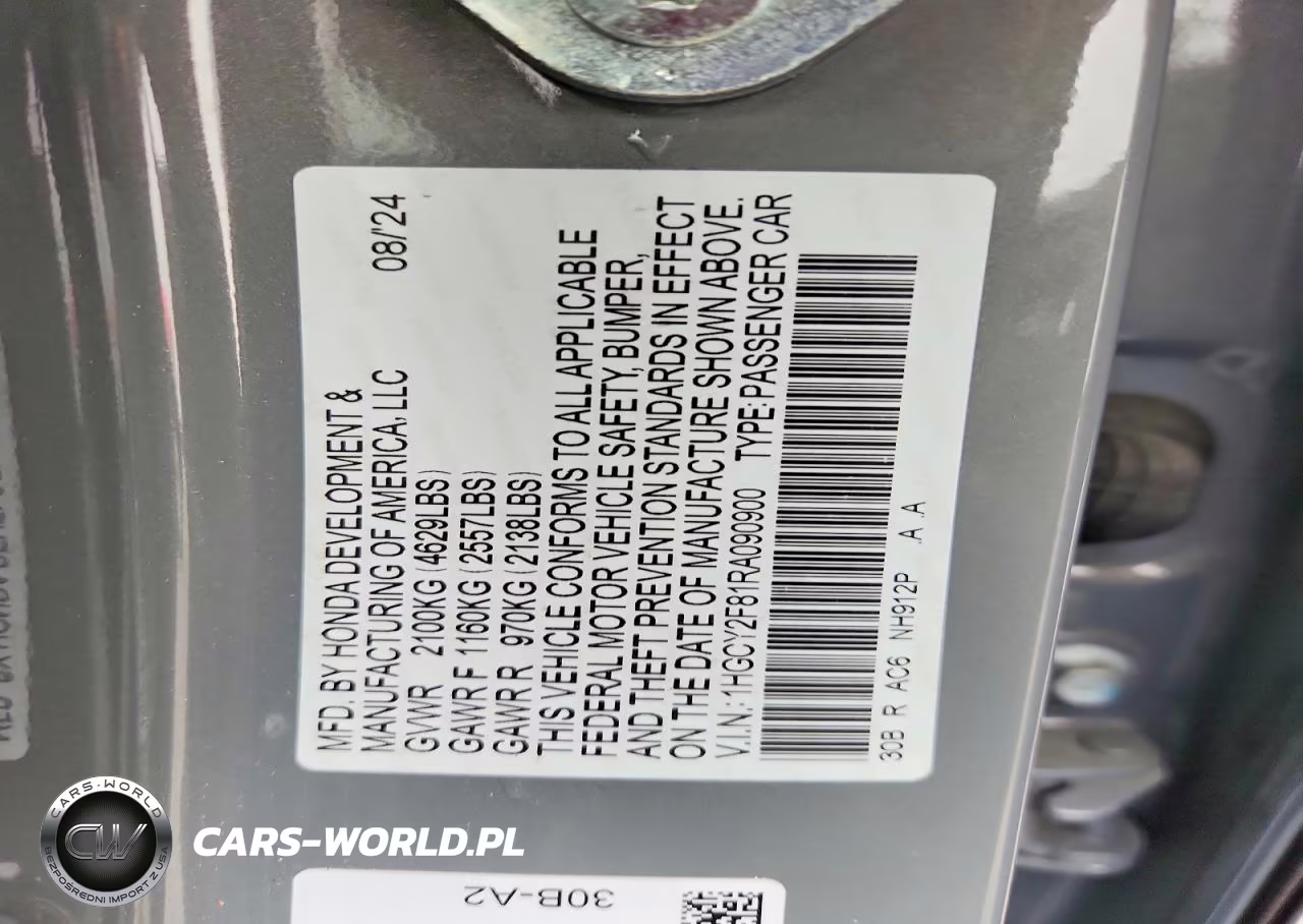 2024 Honda Accord Touring Hybrid VIN:1HGCY2F81RA090900 - 12