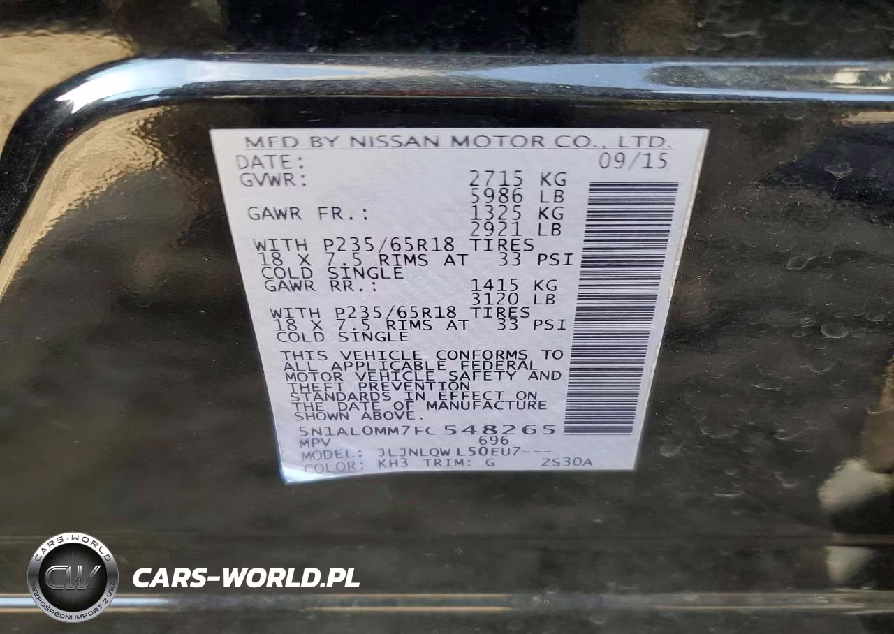 2015 Infiniti Qx60 Base VIN:5N1AL0MM7FC548265 - 12