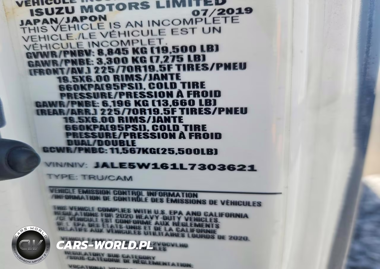 2020 Isuzu Nrr Box Truck VIN:JALE5W161L7303621 - 14