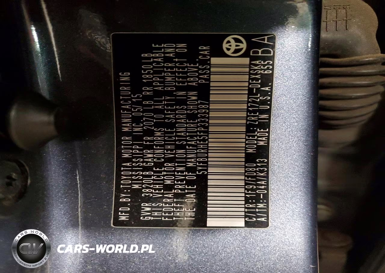 2015 Toyota Corolla S Plus VIN:5YFBURHE5FP333987 - 12