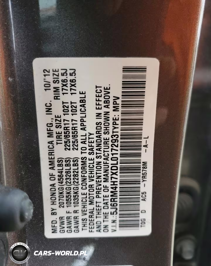 2013 Honda Cr-V Exl VIN:5J6RM4H7XDL017293 - 14