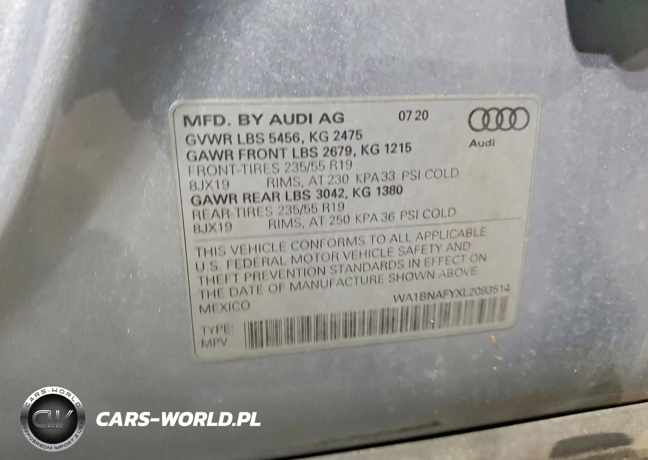 2020 Audi Q5 Premium Plus VIN:WA1BNAFYXL2093514 - 14