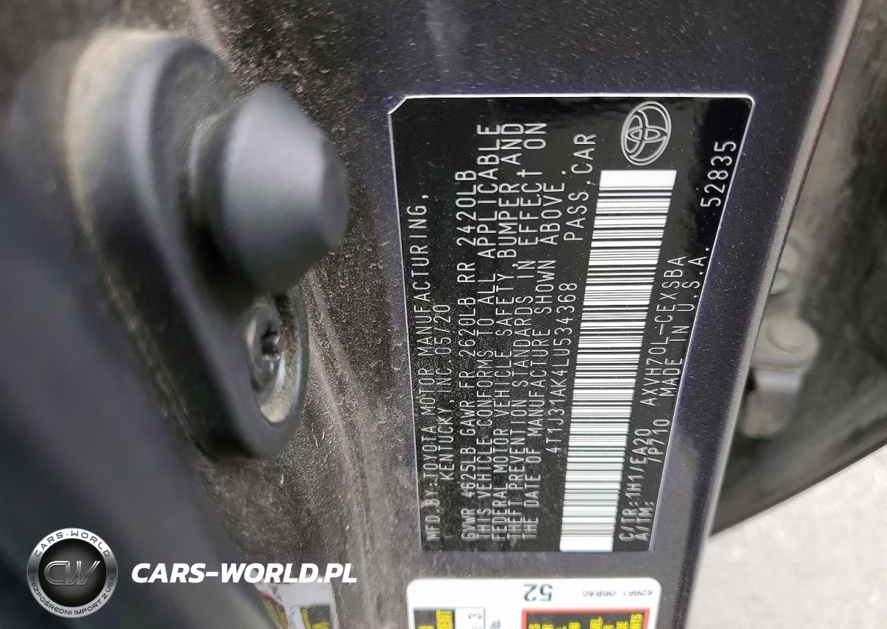 2020 Toyota Camry Hybrid Se VIN:4T1J31AK4LU534368 - 12