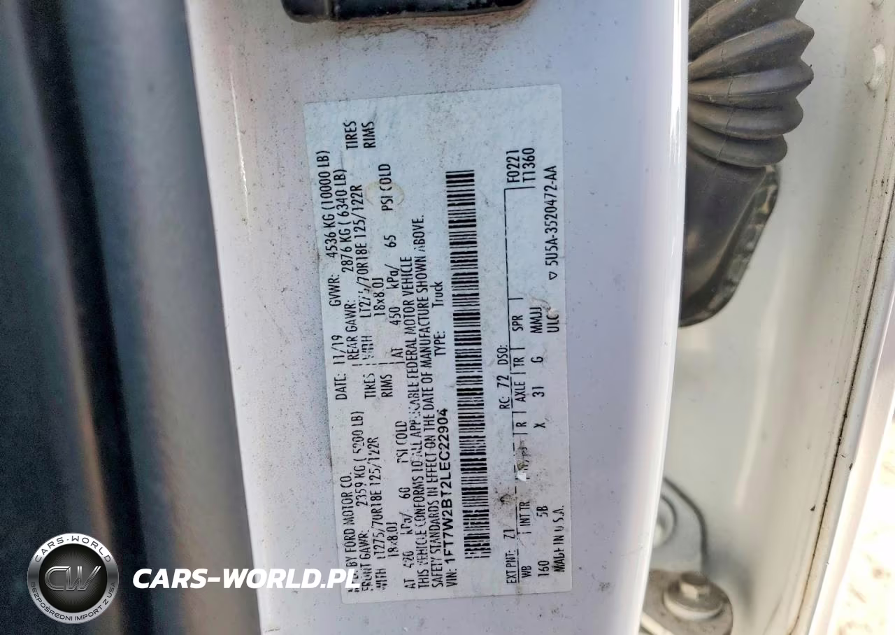 2020 Ford F250 Super Duty VIN:1FT7W2BT2LEC22904 - 12