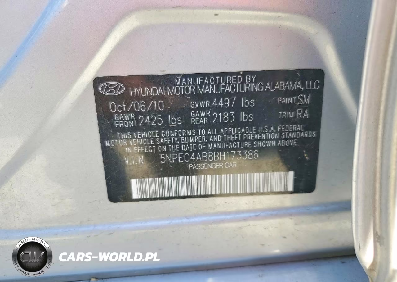 2011 Hyundai Sonata Se 2.0T VIN:5NPEC4AB8BH173386 - 12