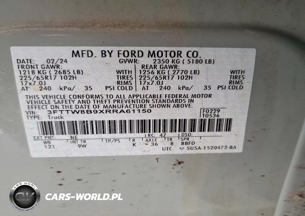 2024 Ford Maverick Xl VIN:3FTTW8B9XRRA61150 - 12