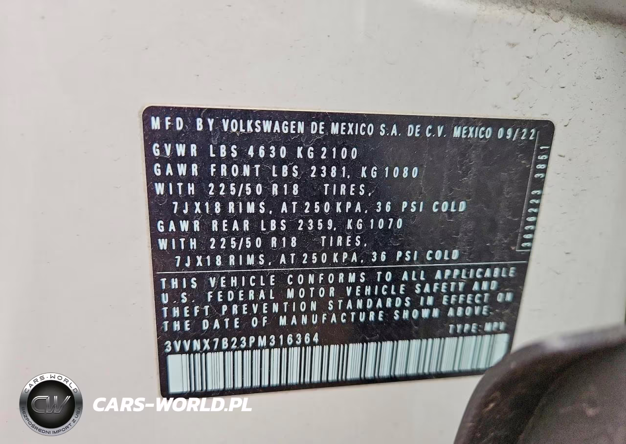 2023 Volkswagen Taos Se VIN:3VVNX7B23PM316364 - 13