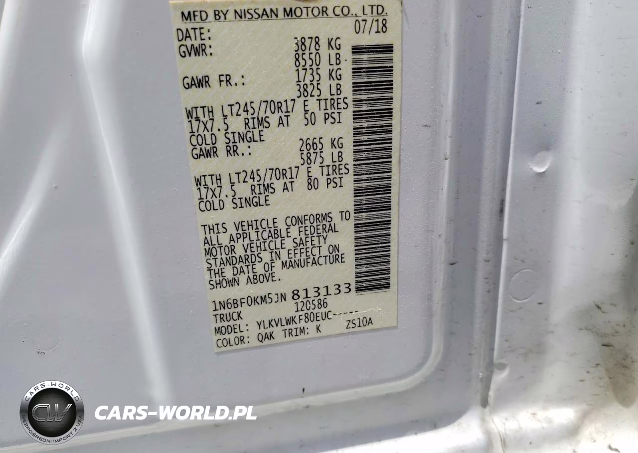2018 Nissan Nv 1500 Delivery Van VIN:1N6BF0KM5JN813133 - 13