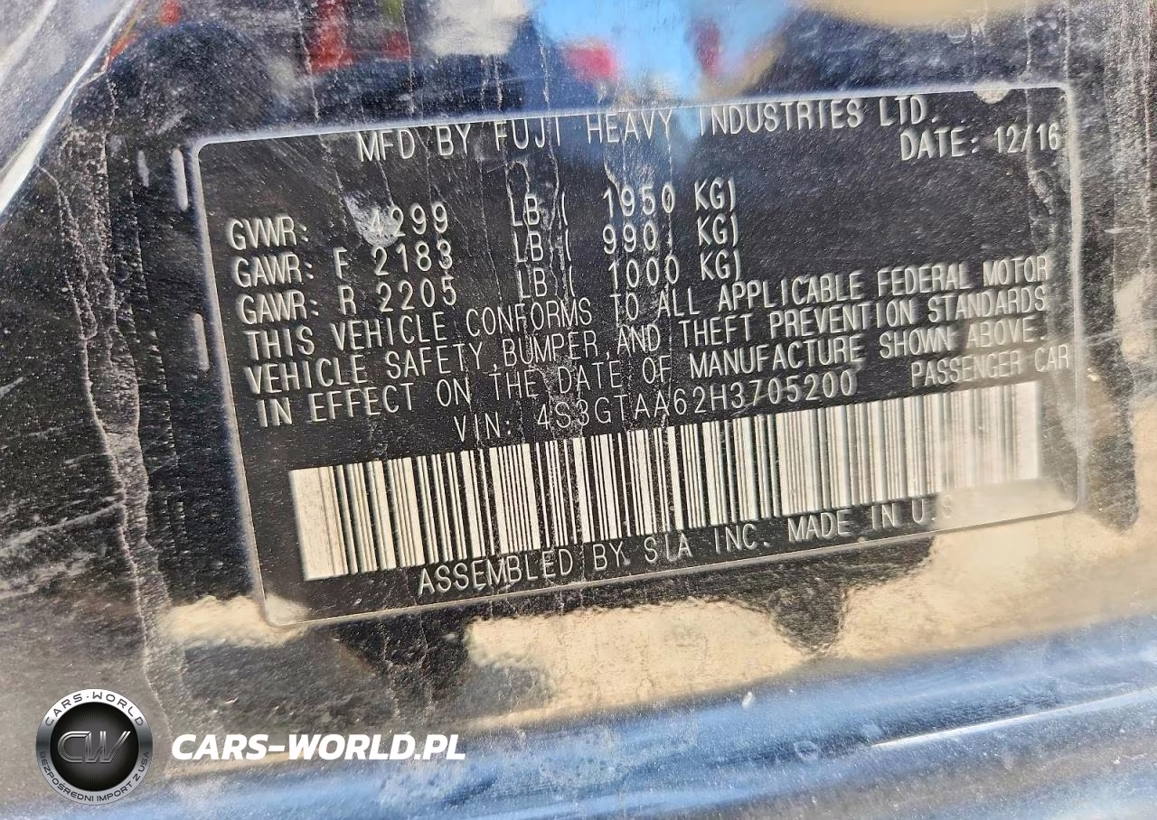 2017 Subaru Impreza VIN:4S3GTAA62H3705200 - 12