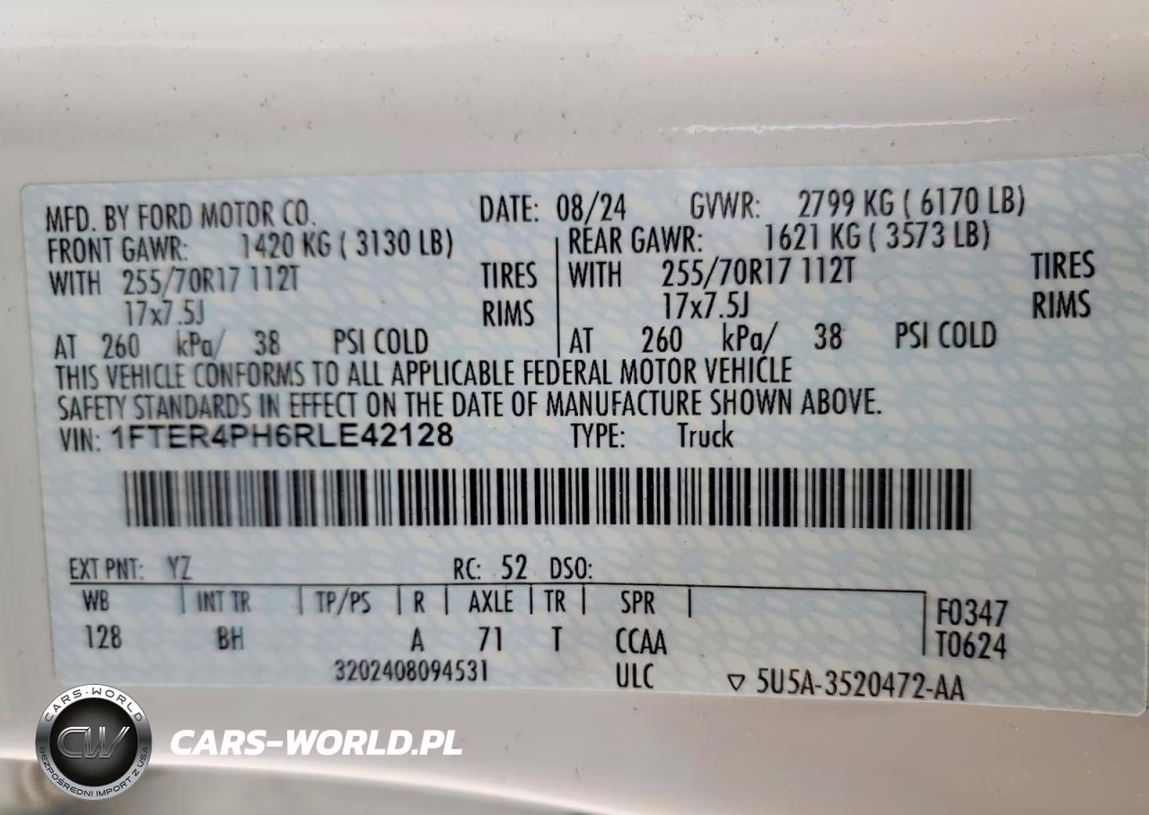 2024 Ford Ranger Xl VIN:1FTER4PH6RLE42128 - 13