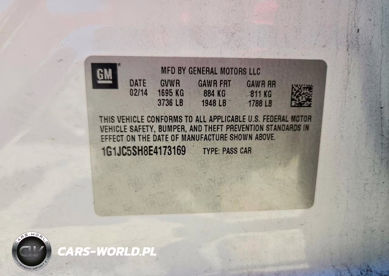 2014 Chevrolet Sonic Lt VIN:1G1JC5SH8E4173169 - 12