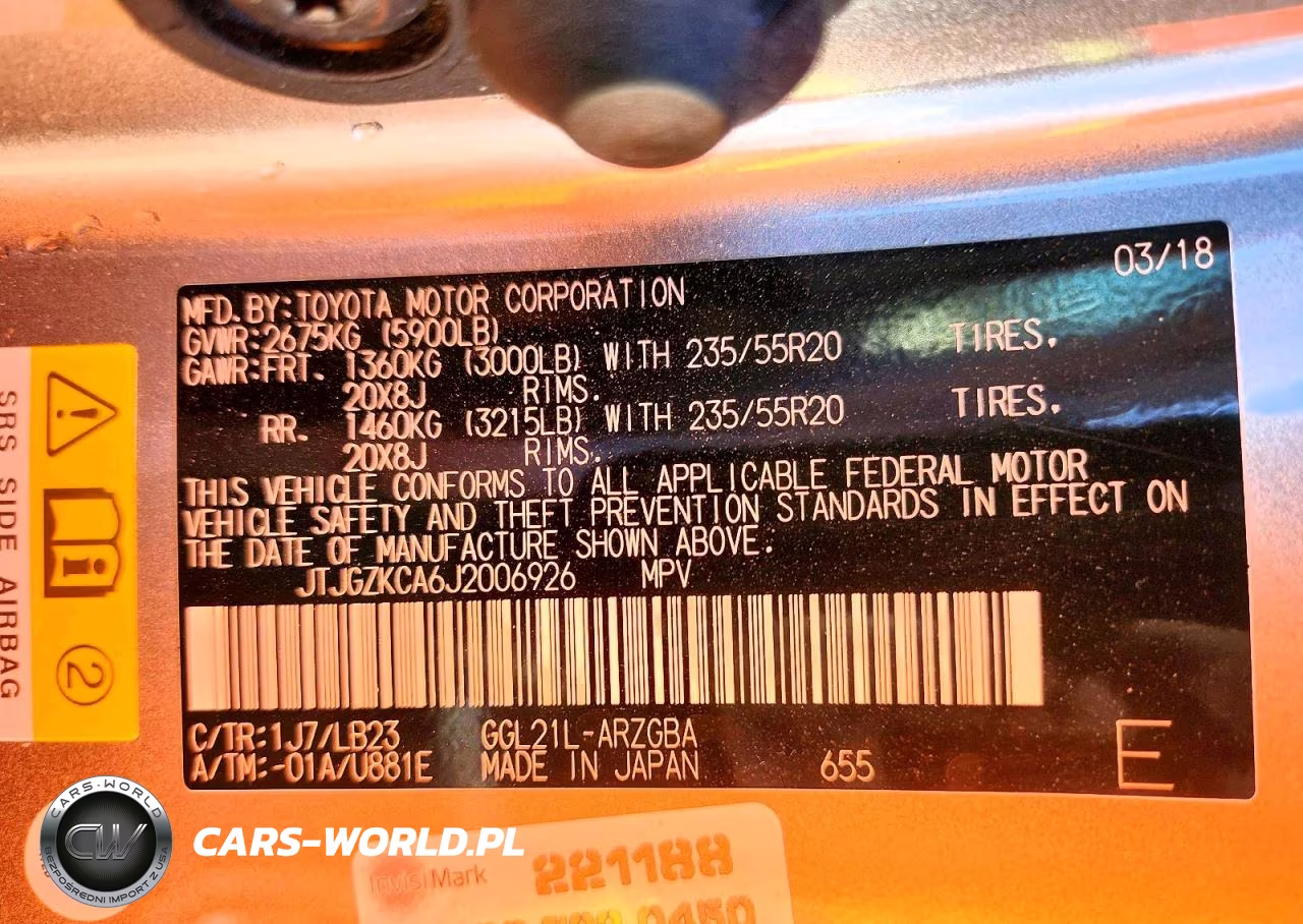 2018 Lexus Rx 350 L VIN:JTJGZKCA6J2006926 - 13