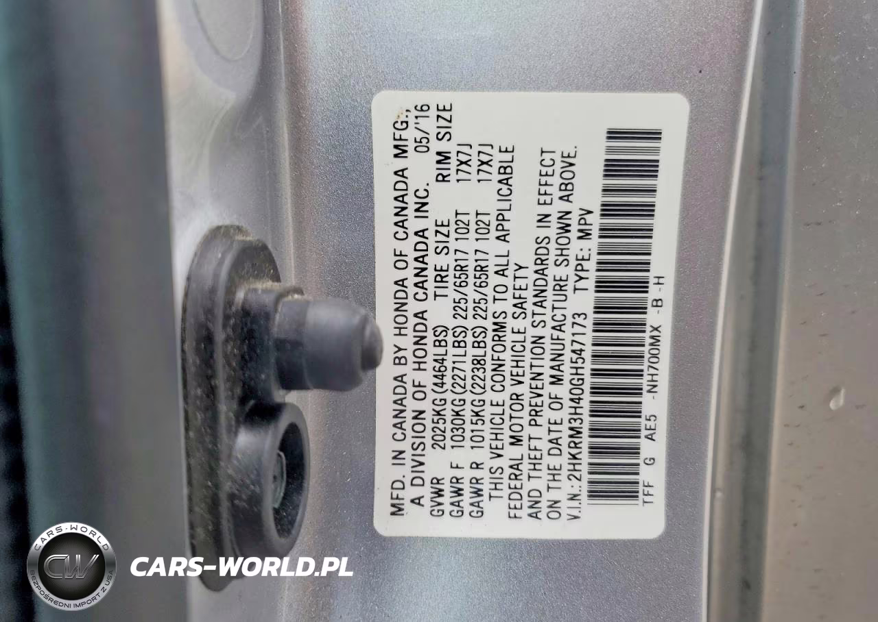 2016 Honda Cr-V Se VIN:2HKRM3H40GH547173 - 13