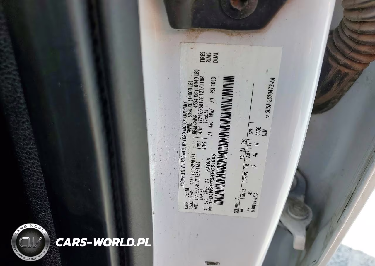 2019 Ford F350 Super Duty VIN:1FD8W3HT0KEC51605 - 12