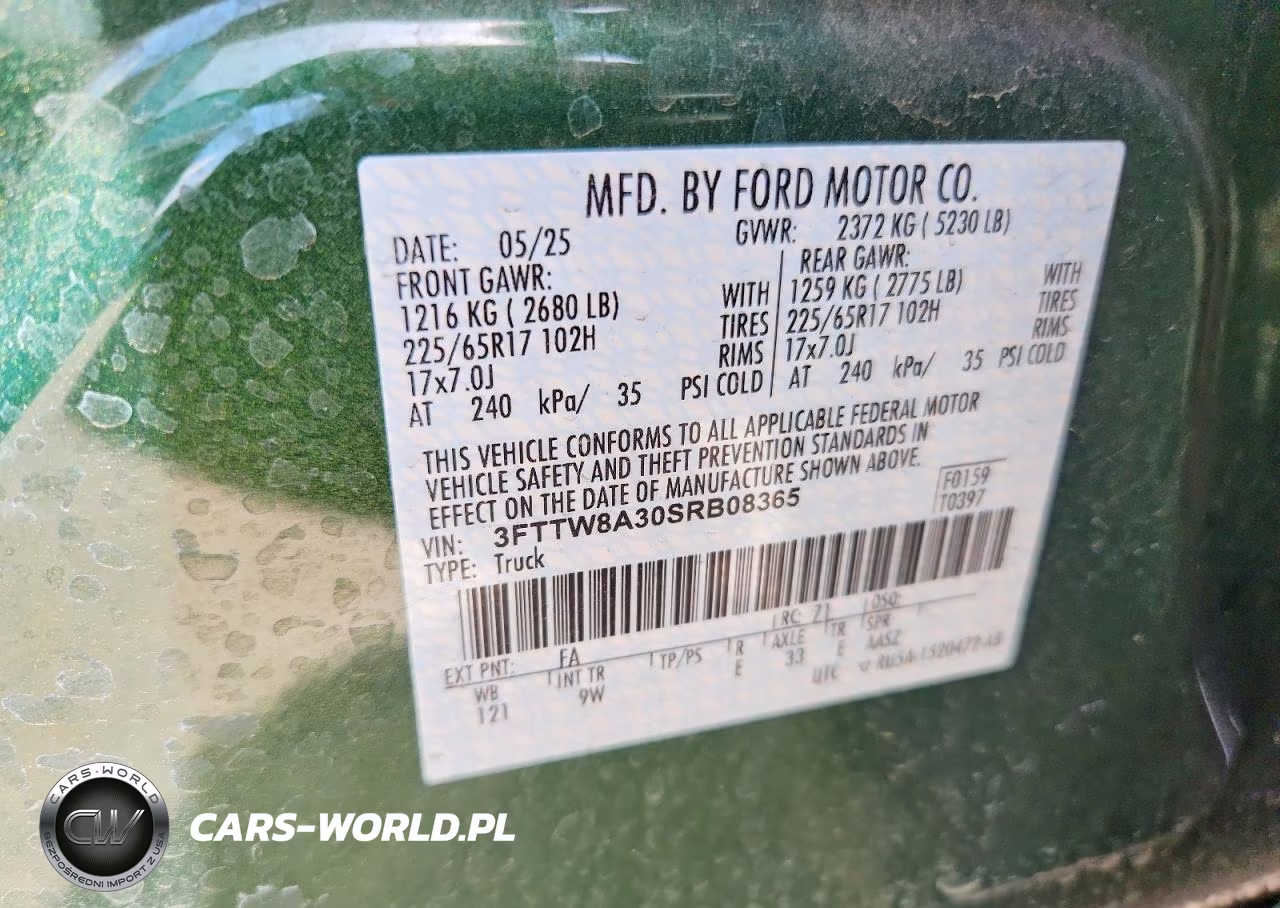 2025 Ford Maverick Xl VIN:3FTTW8A30SRB08365 - 12