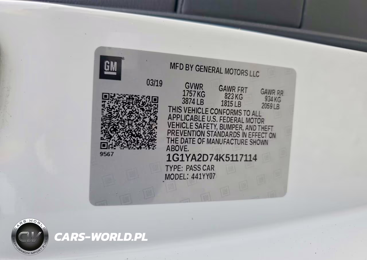 2019 Chevrolet Corvette Stingray 1Lt VIN:1G1YA2D74K5117114 - 12