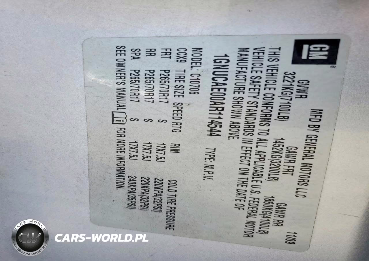 2010 Chevrolet Tahoe C1500 Ls VIN:1GNUCAE00AR114544 - 13
