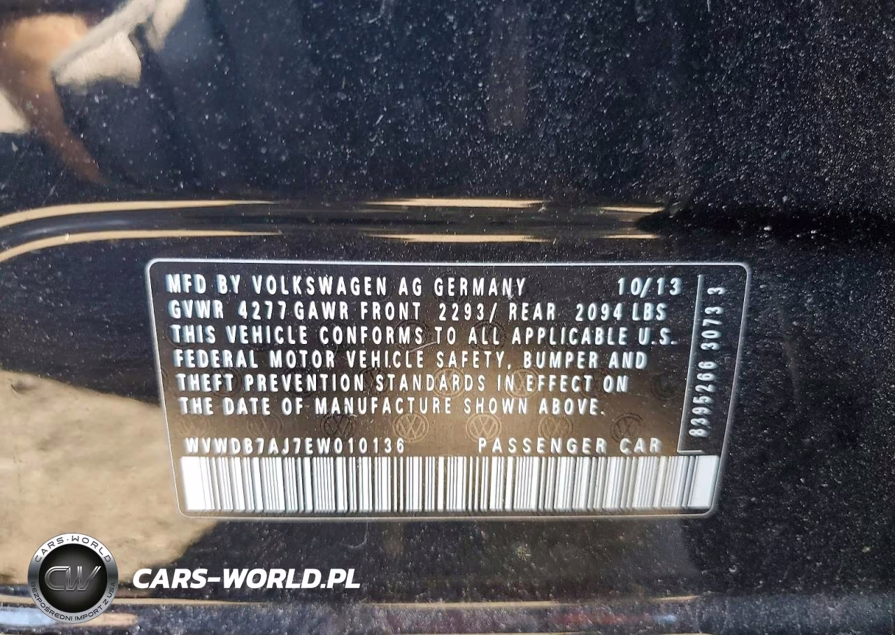 2014 Volkswagen Golf VIN:WVWDB7AJ7EW010136 - 12