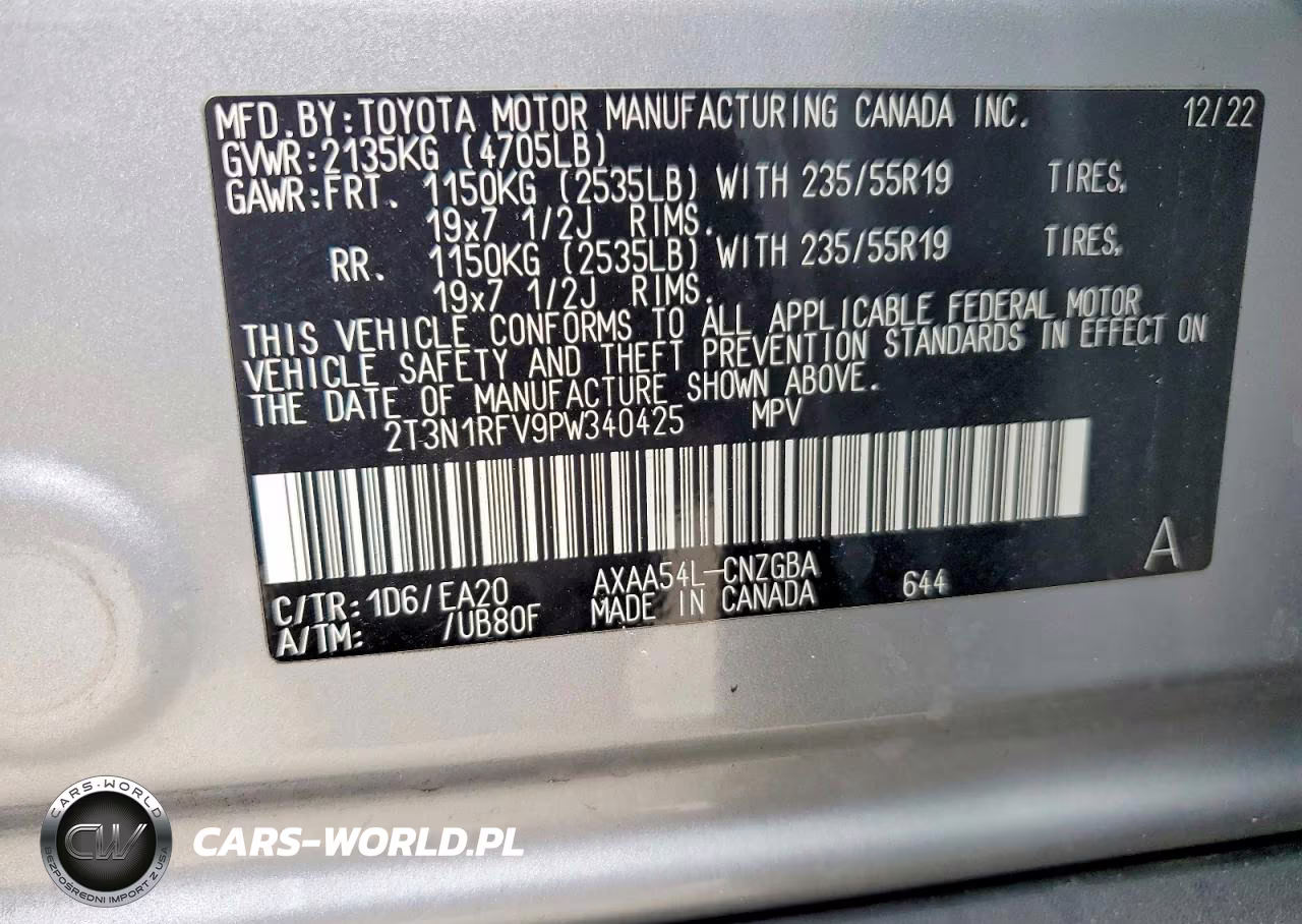 2023 Toyota Rav4 Limited VIN:2T3N1RFV9PW340425 - 13