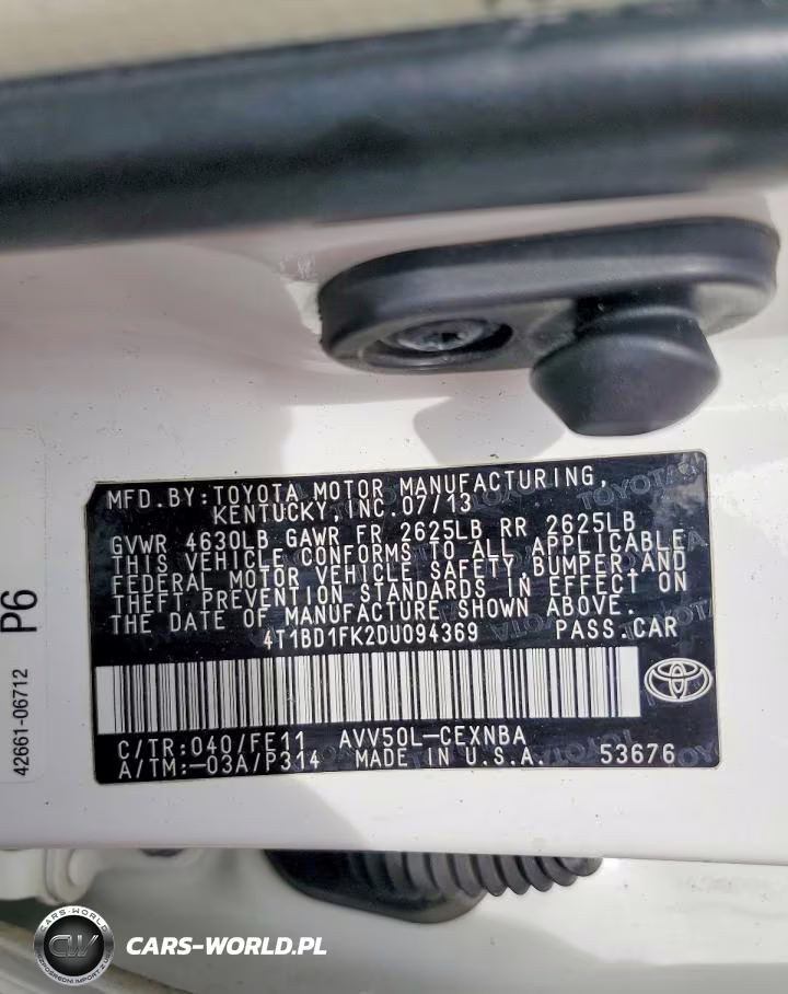 2013 Toyota Camry Hybrid Le VIN:4T1BD1FK2DU094369 - 12
