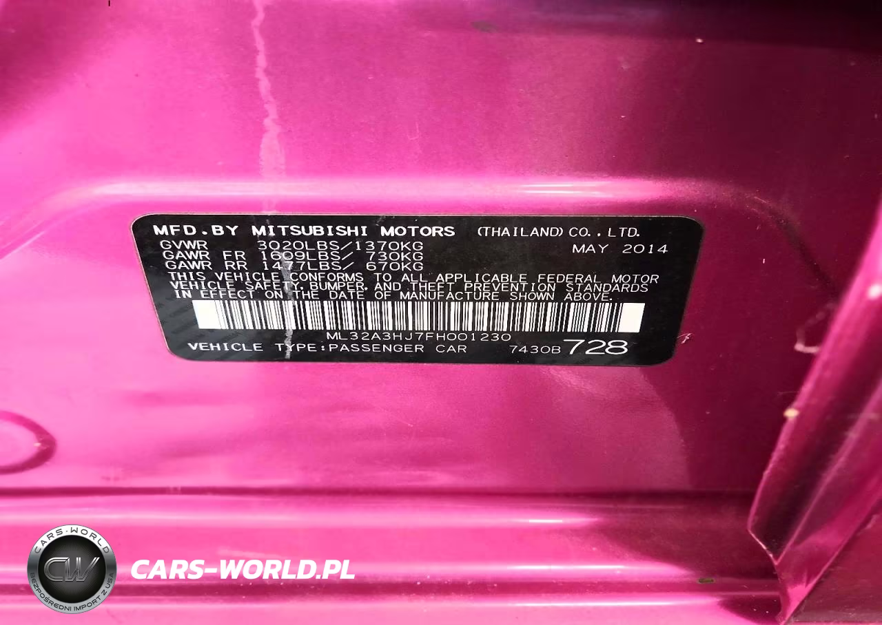 2015 Mitsubishi Mirage De VIN:ML32A3HJ7FH001230 - 12