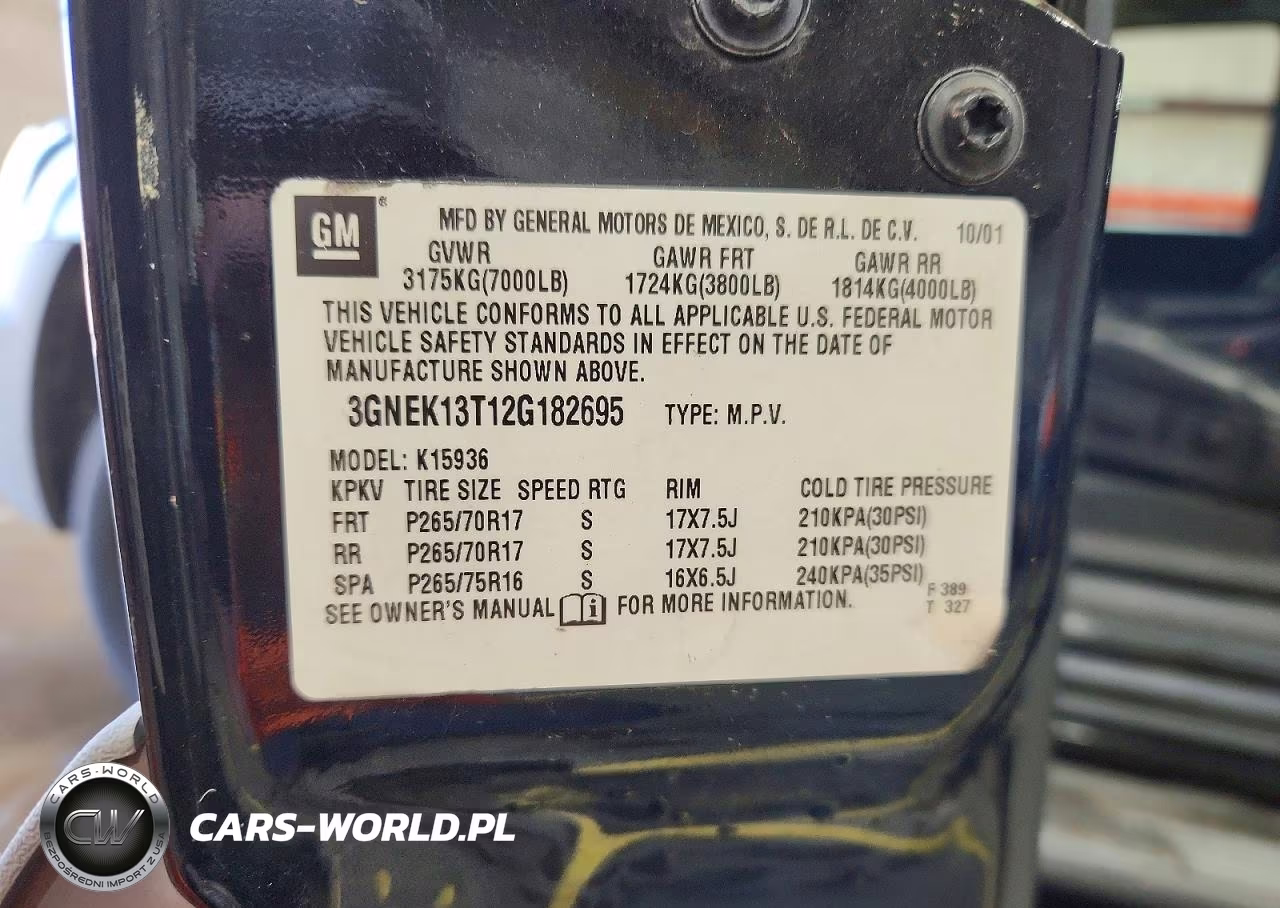 2002 Chevrolet Avalanche K1500 VIN:3GNEK13T12G182695 - 12