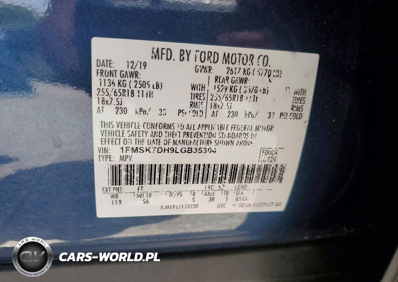 2020 Ford Explorer Xlt VIN:1FMSK7DH9LGB35304 - 13