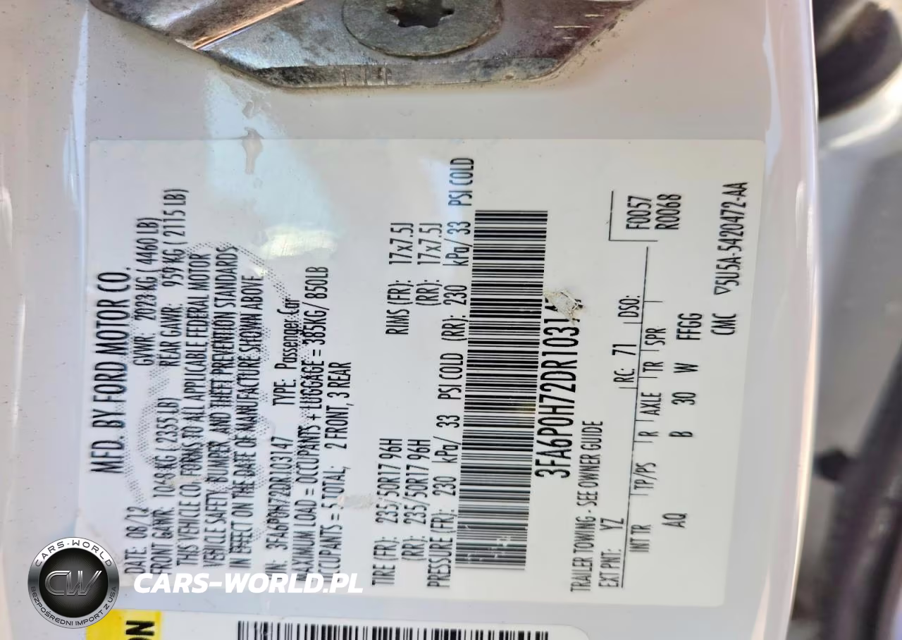 2013 Ford Fusion Se VIN:3FA6P0H72DR103147 - 13