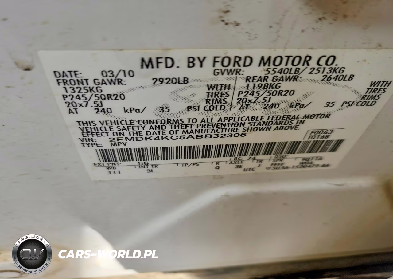 2010 Ford Edge Limited VIN:2FMDK4KC5ABB32306 - 12