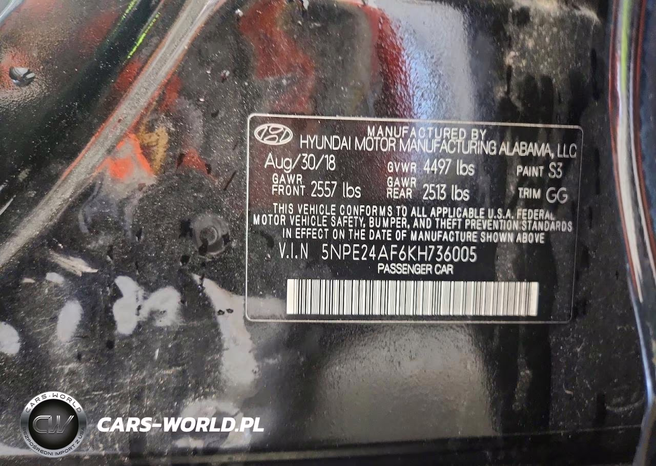 2019 Hyundai Sonata Se VIN:5NPE24AF6KH736005 - 13