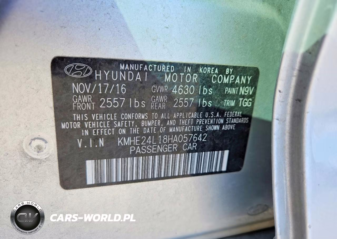 2017 Hyundai Sonata Hybrid Se VIN:KMHE24L18HA057642 - 12