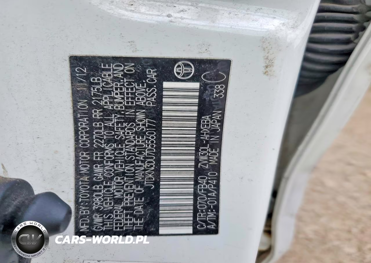 2013 Toyota Prius Two VIN:JTDKN3DU7D5560177 - 12