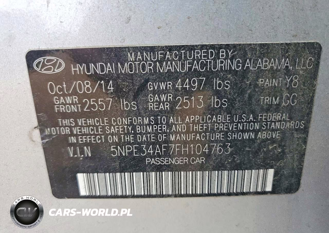 2015 Hyundai Sonata Sport VIN:5NPE34AF7FH104763 - 12