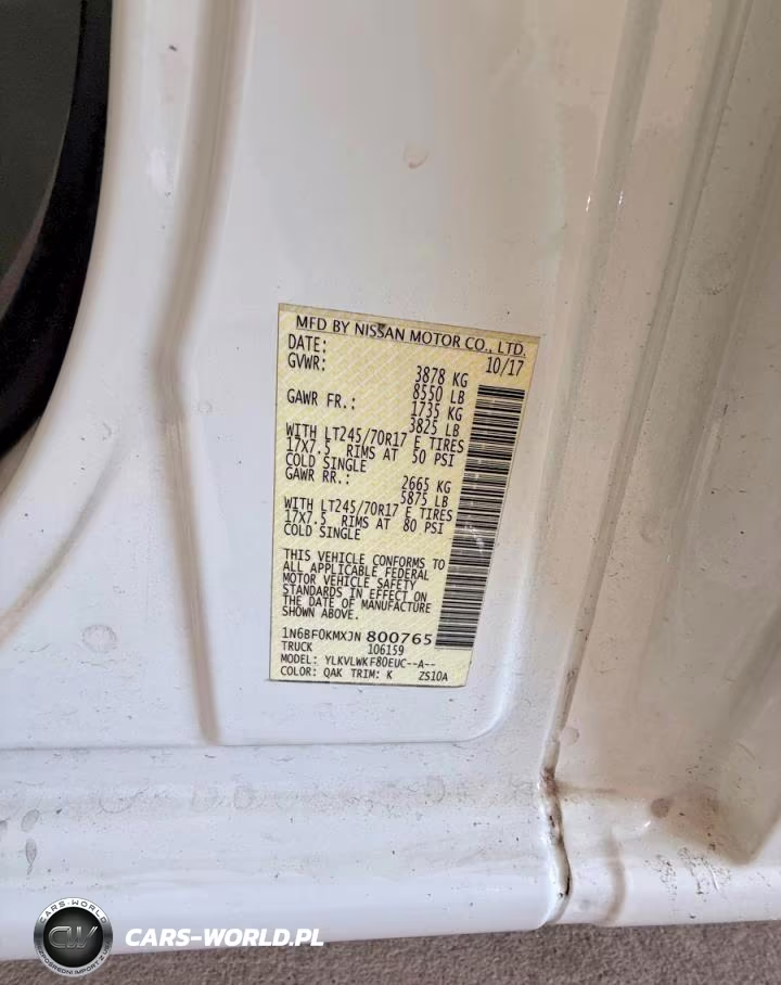 2018 Nissan Nv 1500 S VIN:1N6BF0KMXJN800765 - 10