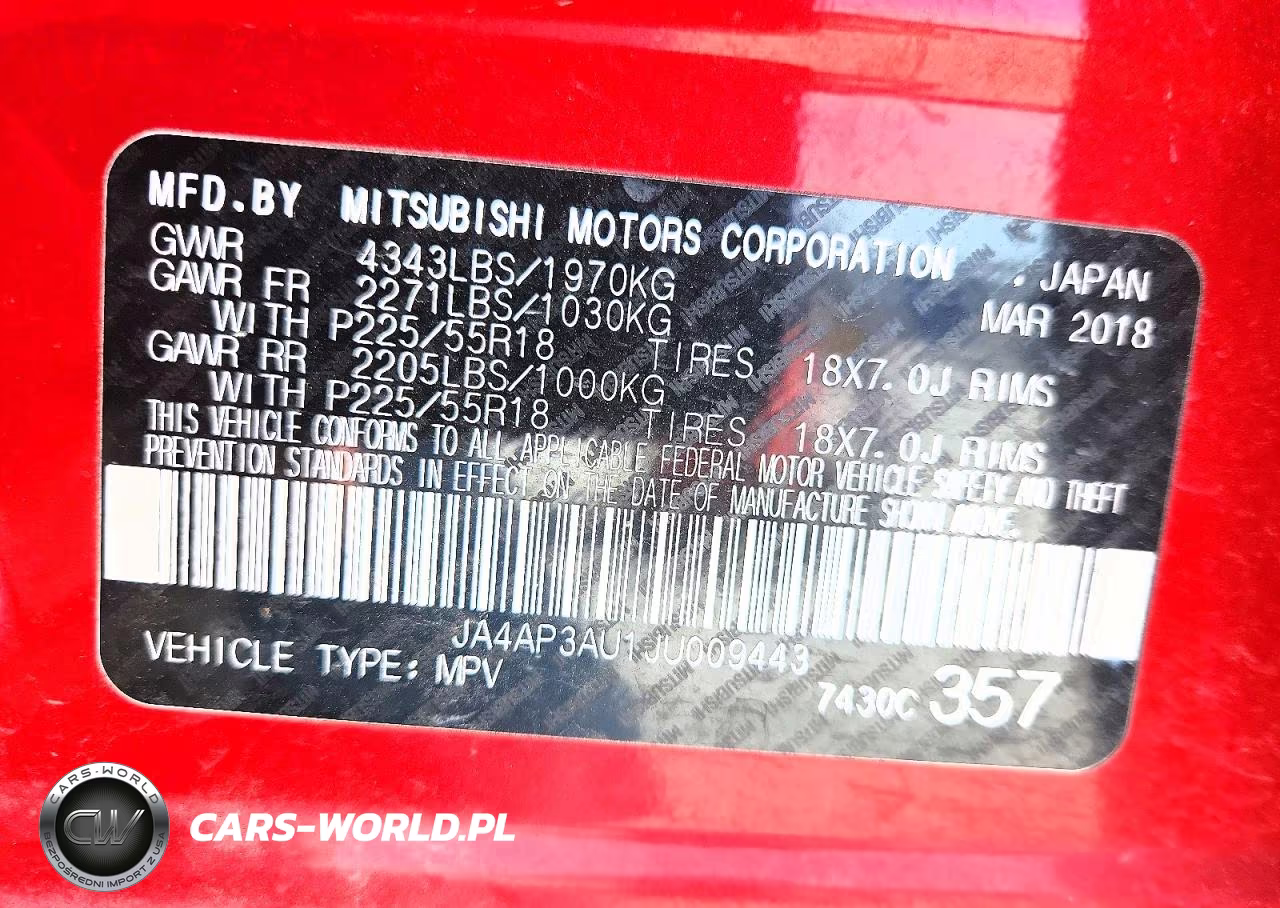 2018 Mitsubishi Outlander Sport Es VIN:JA4AP3AU1JU009443 - 13