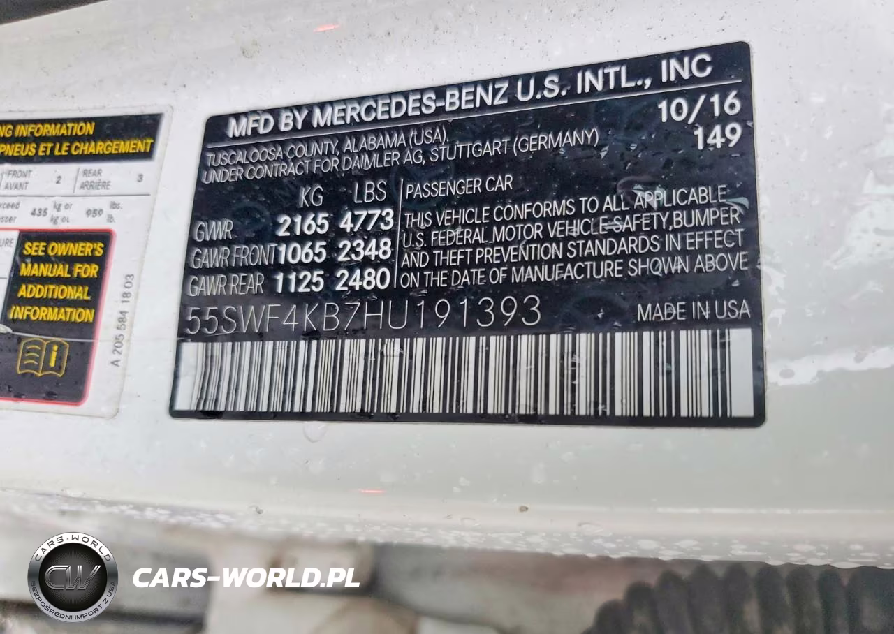 2017 Mercedes-Benz C 300 4Matic VIN:55SWF4KB7HU191393 - 12