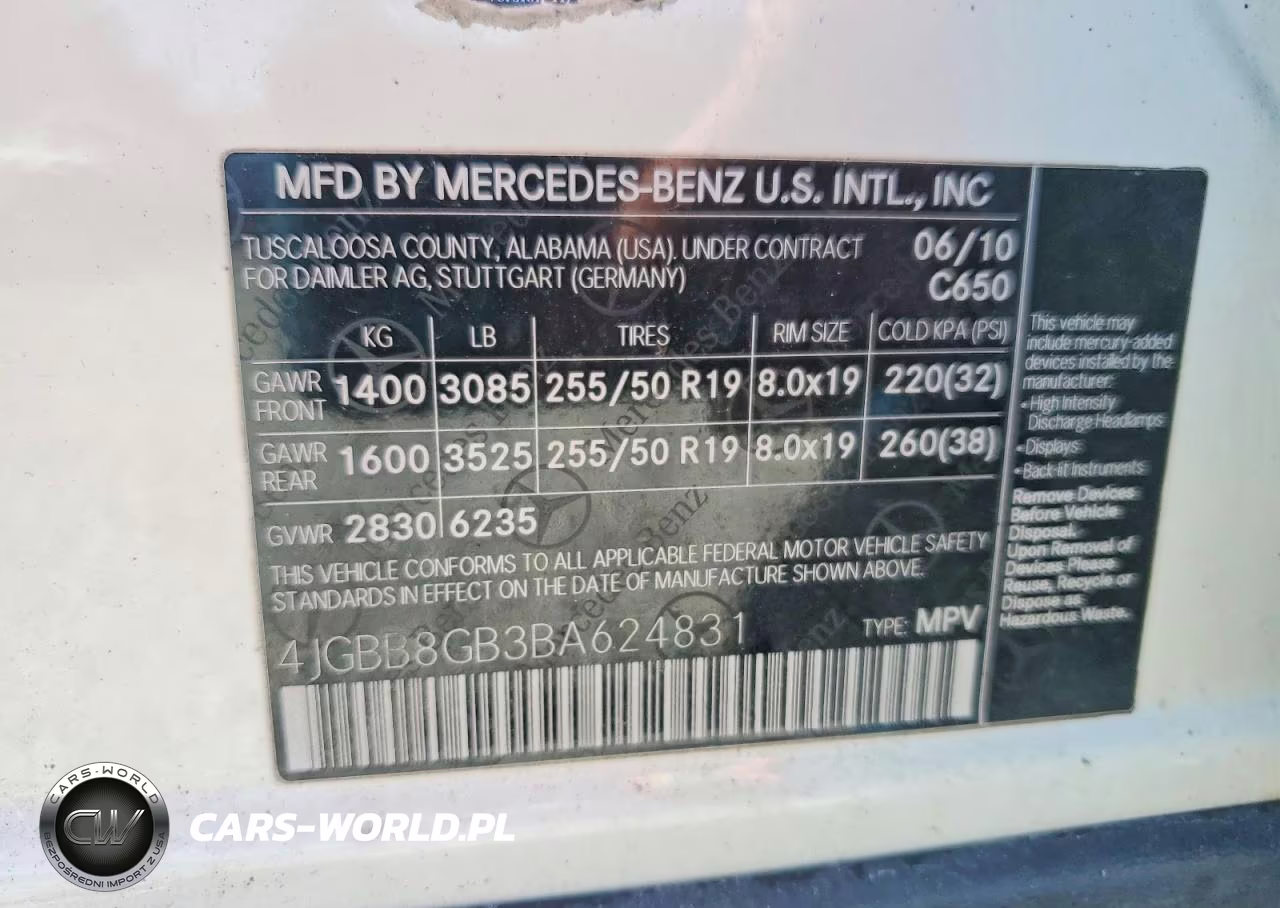 2011 Mercedes-Benz Ml 350 4Matic VIN:4JGBB8GB3BA624831 - 13