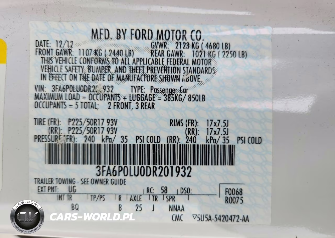 2013 Ford Fusion Se Hybrid VIN:3FA6P0LU0DR201932 - 13