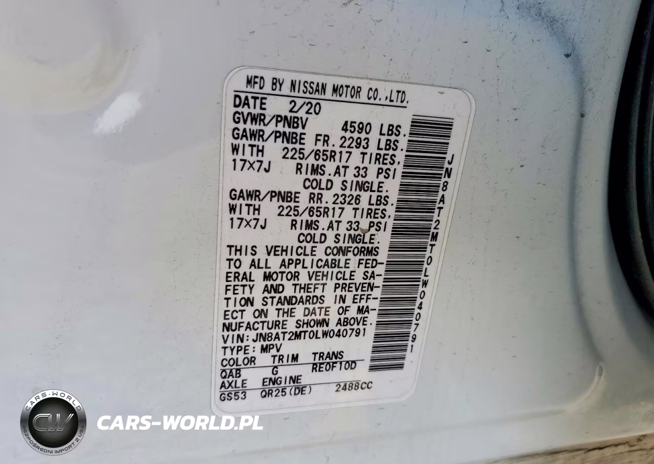 2020 Nissan Rogue Sv VIN:JN8AT2MT0LW040791 - 14