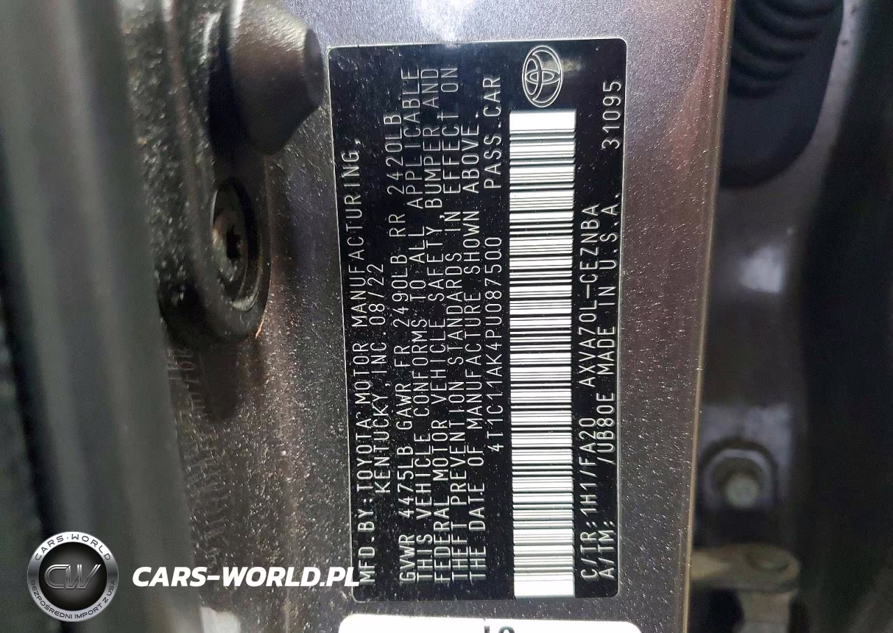 2023 Toyota Camry Le VIN:4T1C11AK4PU087500 - 13