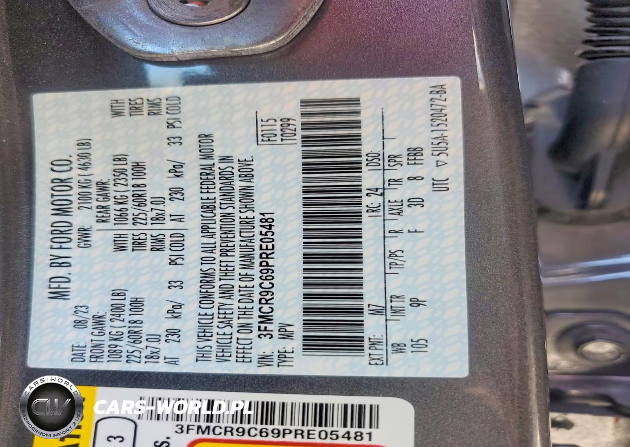 2023 Ford Bronco Sport Outer Banks VIN:3FMCR9C69PRE05481 - 12