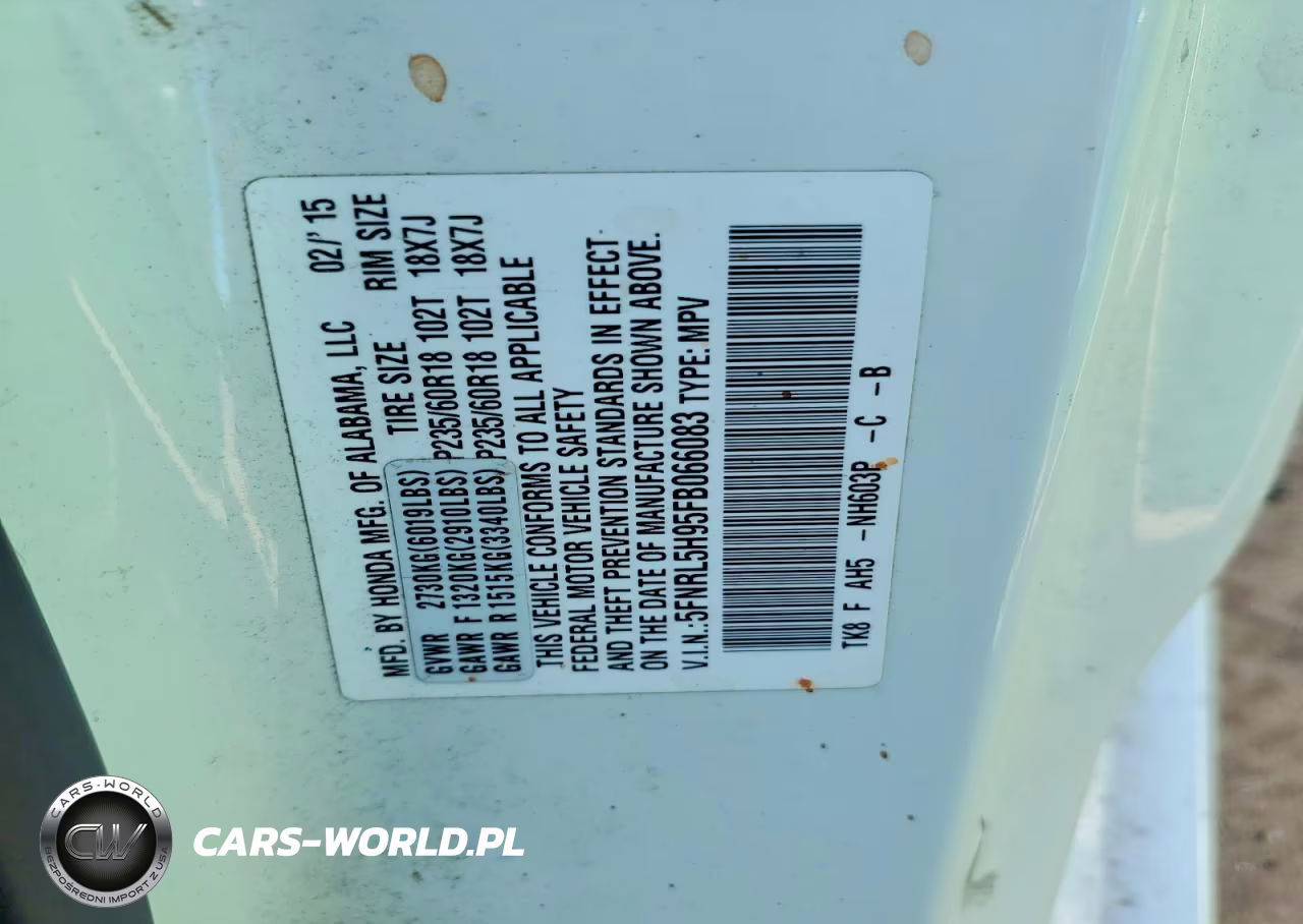 2015 Honda Odyssey Touring VIN:5FNRL5H95FB066083 - 13