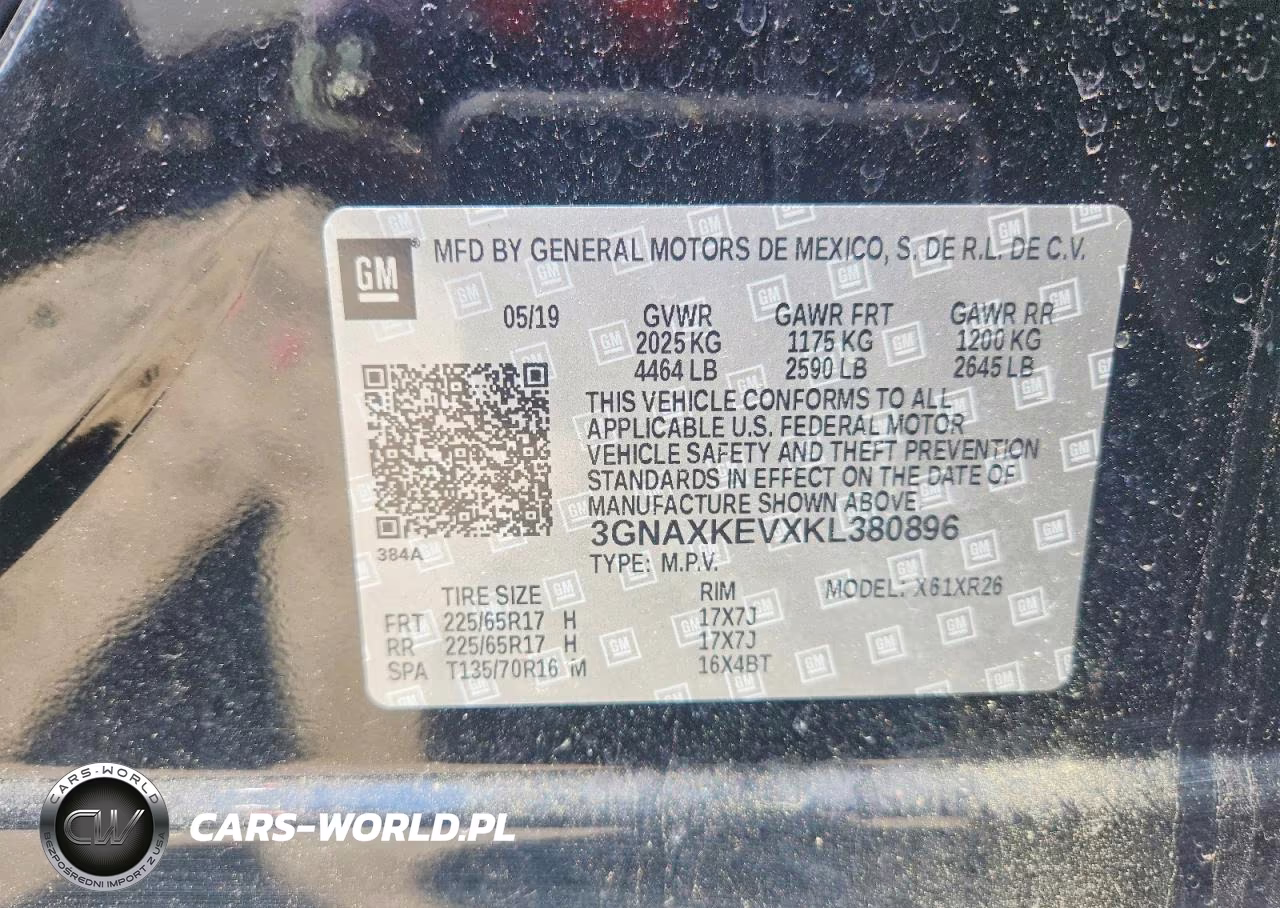 2019 Chevrolet Equinox Lt VIN:3GNAXKEVXKL380896 - 13