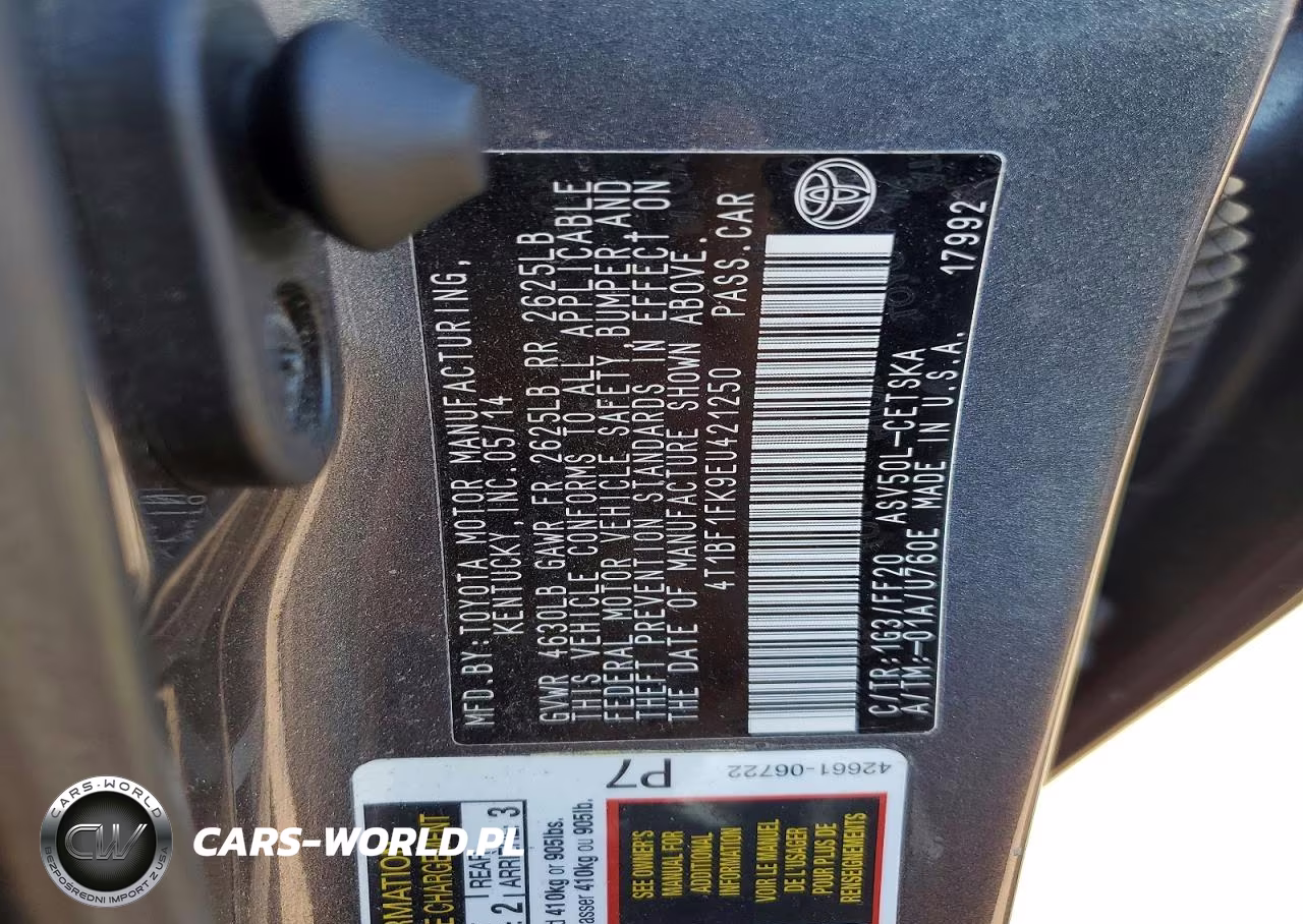 2014 Toyota Camry Se VIN:4T1BF1FK9EU421250 - 12
