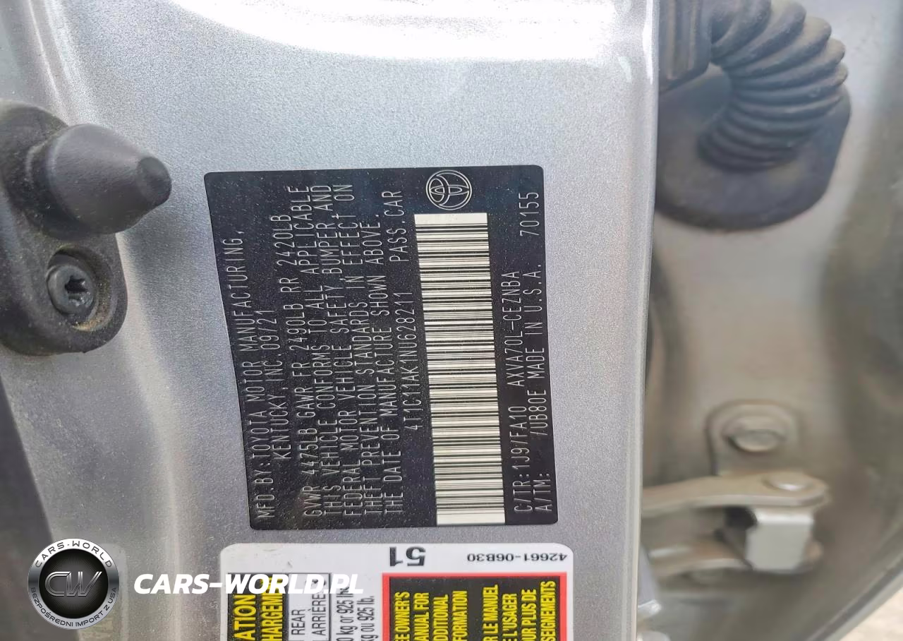 2022 Toyota Camry Le VIN:4T1C11AK1NU628211 - 12