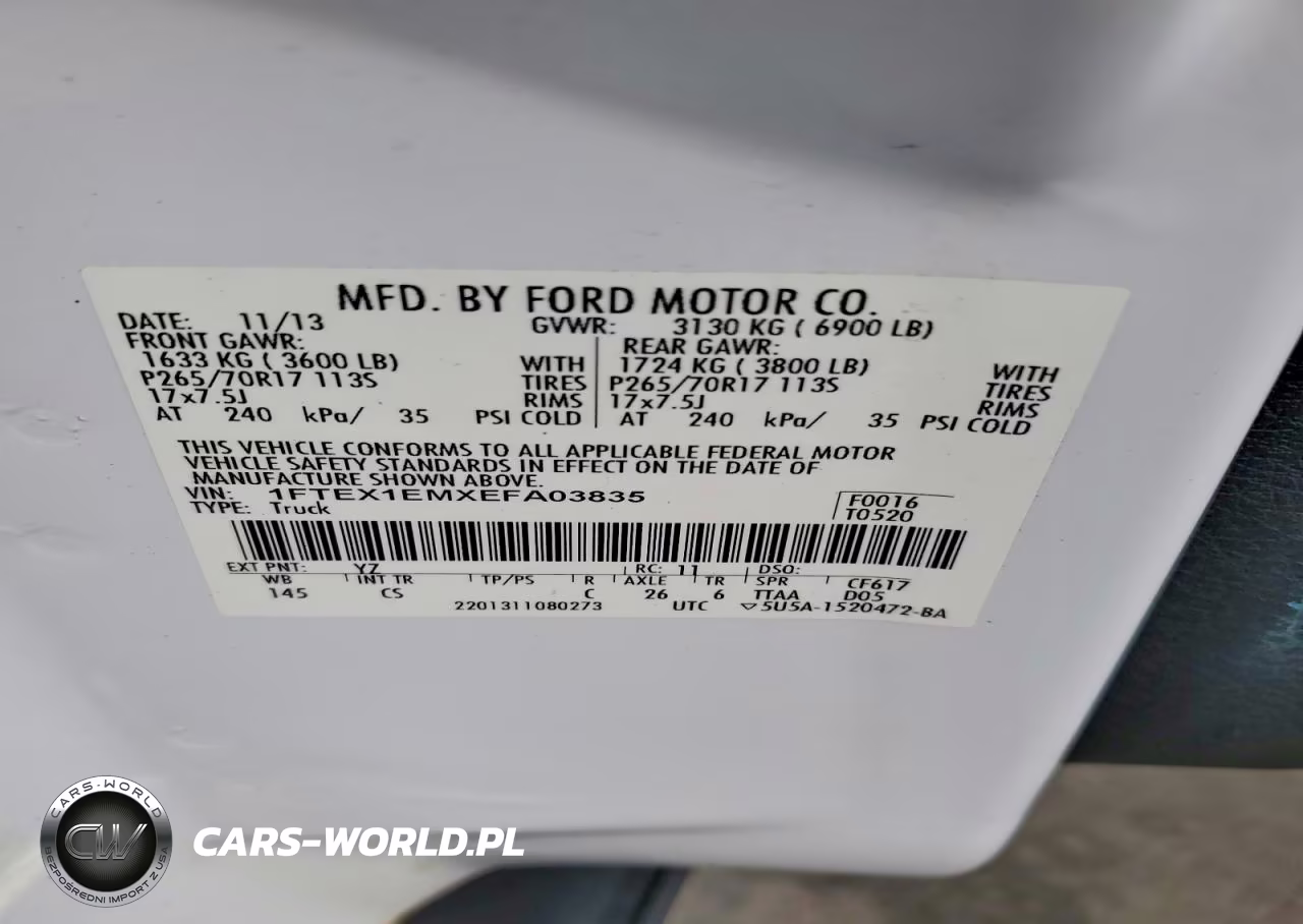 2014 Ford F150 Super Cab VIN:1FTEX1EMXEFA03835 - 12